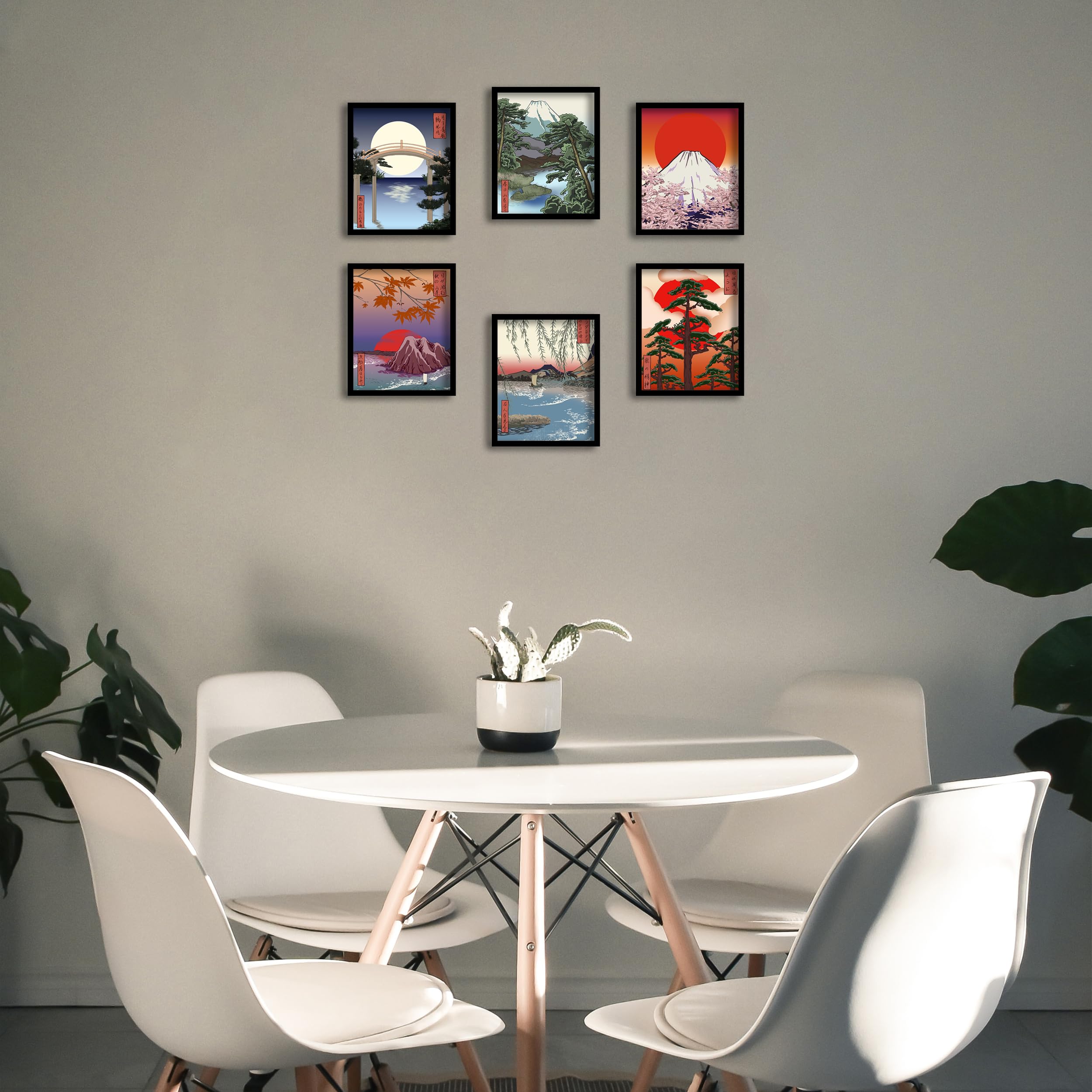 Amazon.com: Japanese Wall Art Prints Set of 6 Japan Landscape